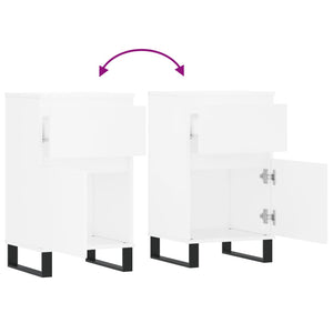 Byrå vit 40x35x70 cm konstruerat trä