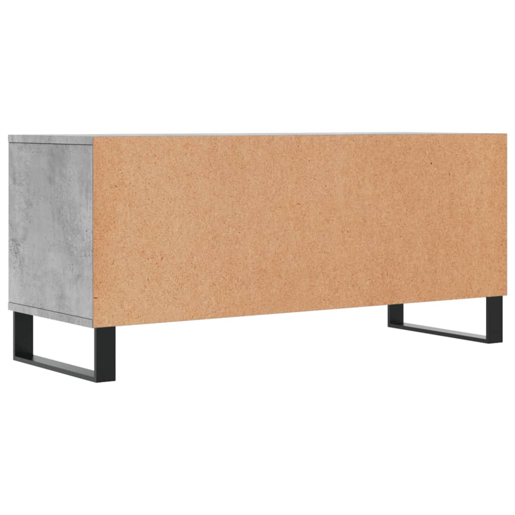 Tv-bänk betonggrå 100x34,5x44,5 cm konstruerat trä