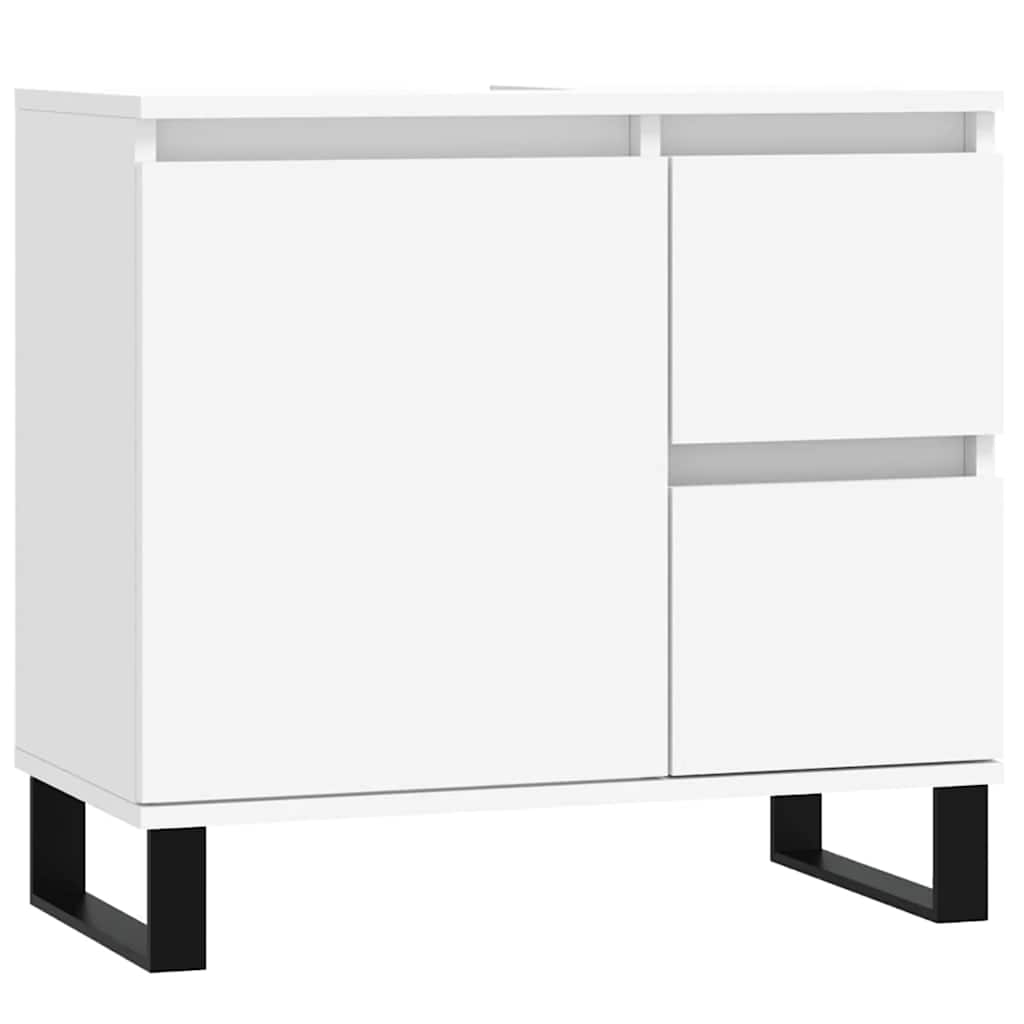 Badrumsskåp vit 65x33x60 cm konstruerat trä