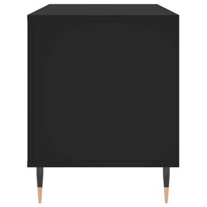 Stereobänk svart 100x38x48 cm konstruerat trä