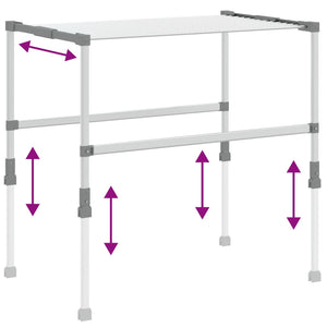 Torkställ 83x (50-55) x (40-85) cm aluminium