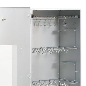 Röktunna och grill med träflis 44,5x29x110 cm galvaniserat stål