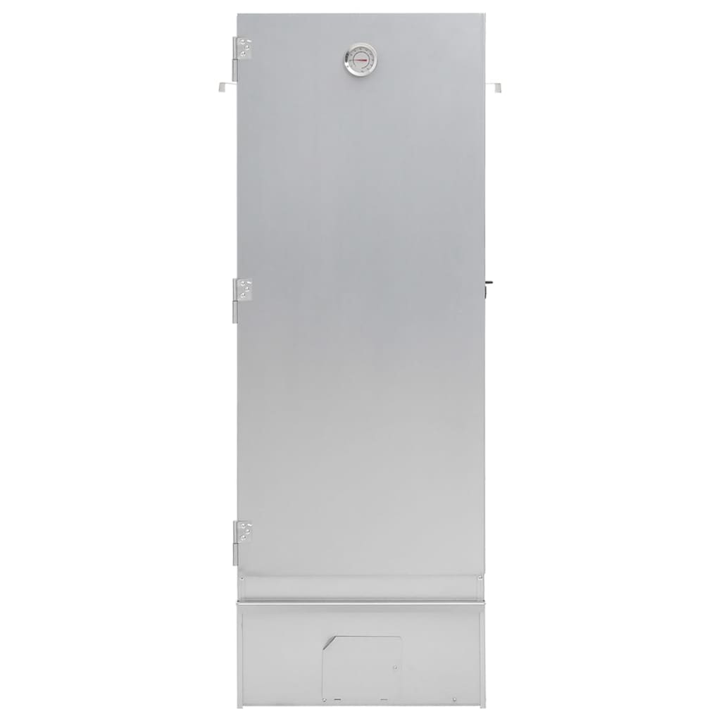 Röktunna och grill med träflis 44,5x29x110 cm galvaniserat stål