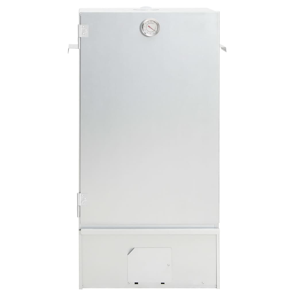 Röktunna och grill med träflis 44,5x29x83 cm galvaniserat stål