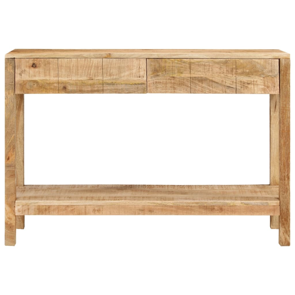 Avlastningsbord med 2 lådor 110x35x75 cm massivt mangoträ