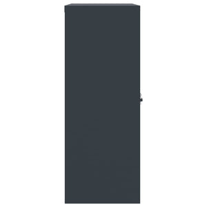 Dokumentskåp antracit 90x40x105 cm stål