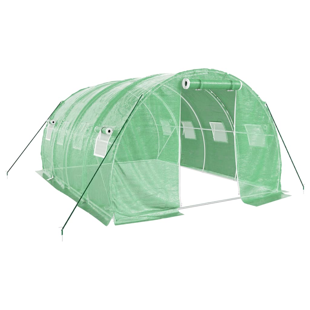 Växthus med stålram grön 12 m² 4x3x2 m
