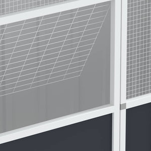 Fågelbur antracit 215x78x200 cm galvaniserat stål