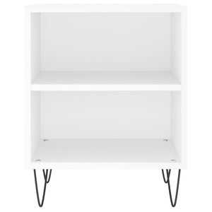 Sängbord 2 st vit 40x30x50 cm konstruerat trä