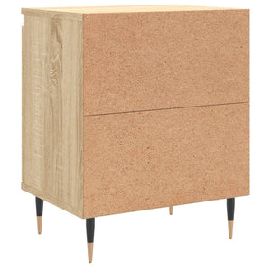 Sängbord 2 st sonoma-ek 40x30x50 cm konstruerat trä