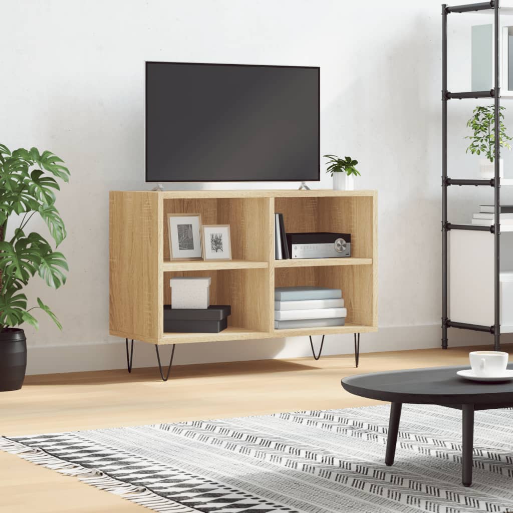 Tv-bänk sonoma ek 69,5x30x50 cm konstruerat trä
