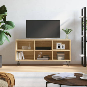 Tv-bänk sonoma ek 103,5x30x50 cm konstruerat trä