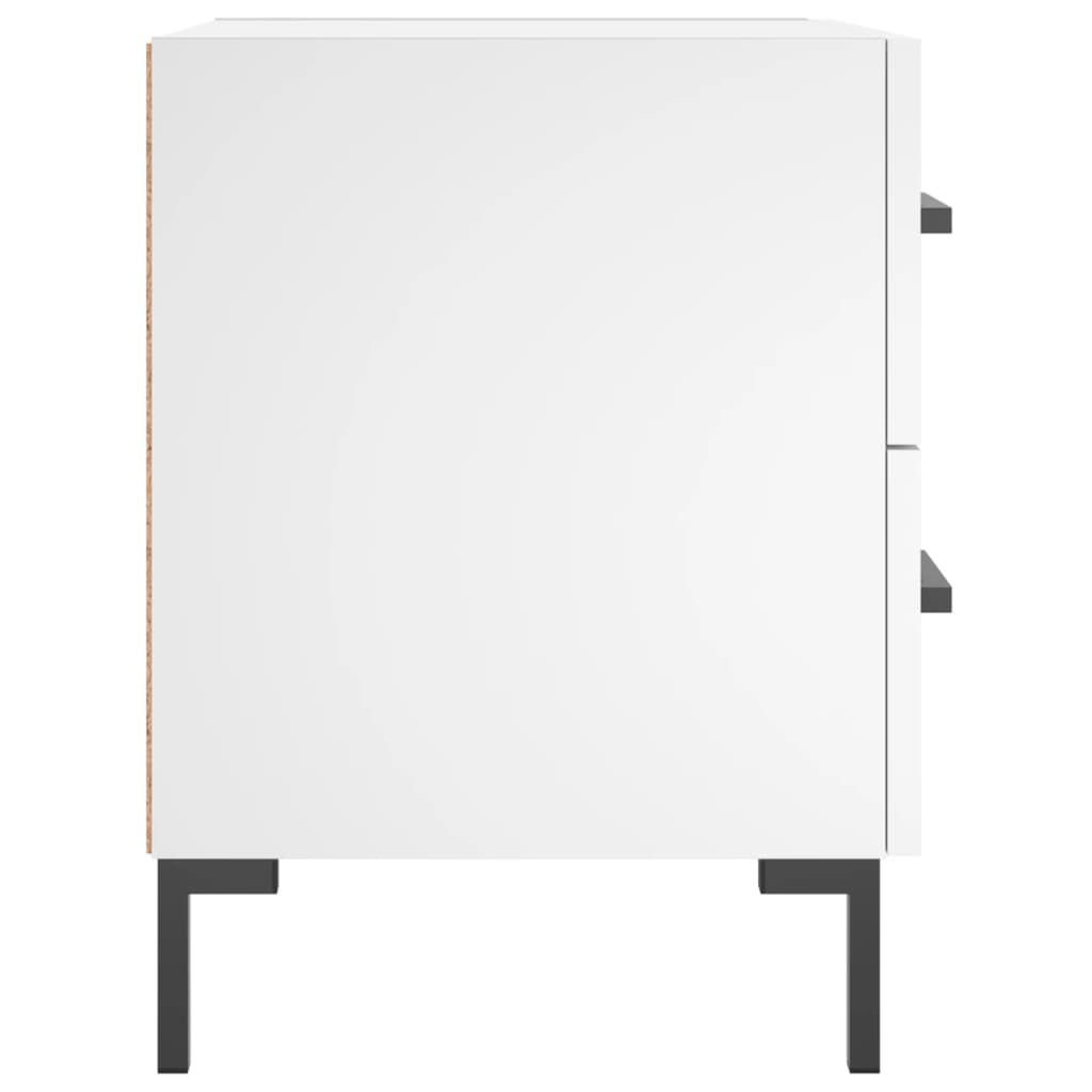 Sängbord vit 40x35x47,5 cm konstruerat trä