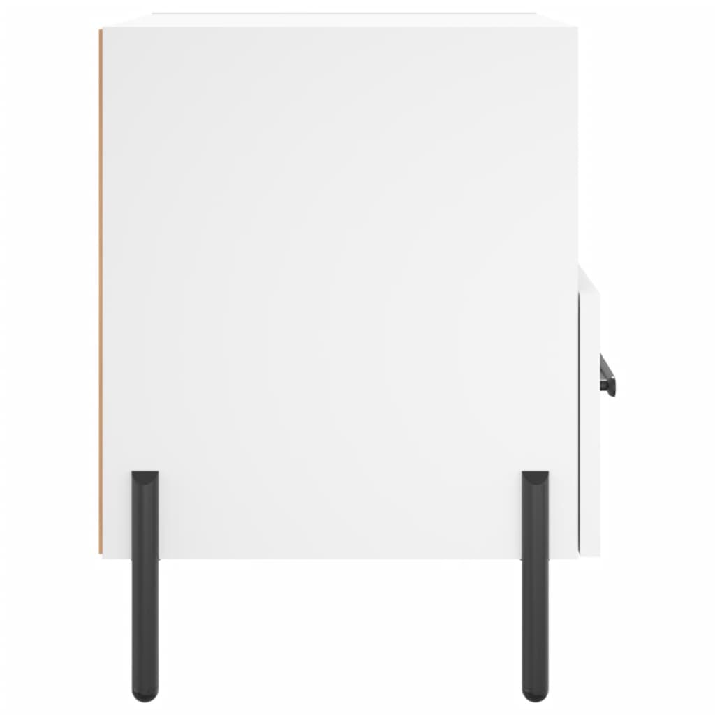 Sängbord 2 st vit 40x35x47,5 cm konstruerat trä