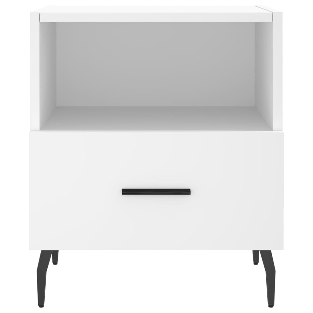 Sängbord 2 st vit 40x35x47,5 cm konstruerat trä