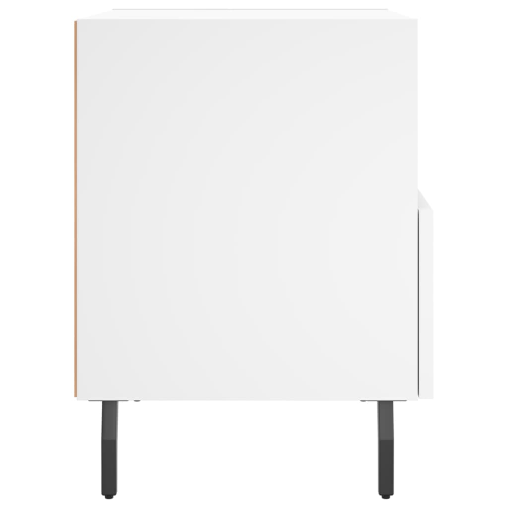 Sängbord 2 st vit 40x35x47,5 cm konstruerat trä