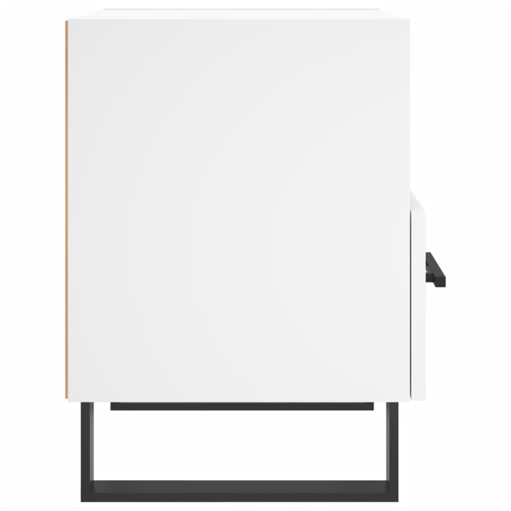 Sängbord 2 st vit 40x35x47,5 cm konstruerat trä