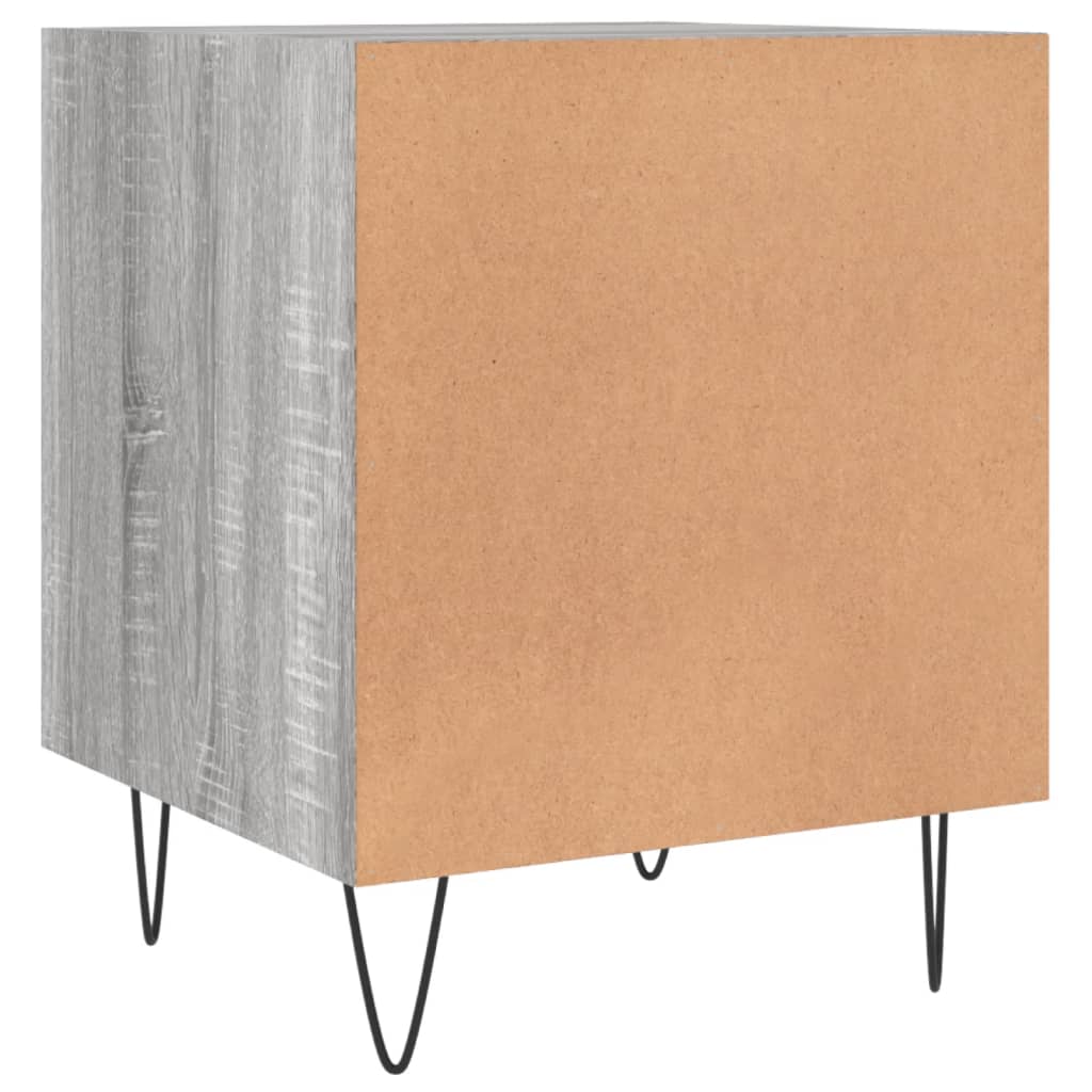 Sängbord 2 st grå sonoma 40x40x50 cm konstruerat trä