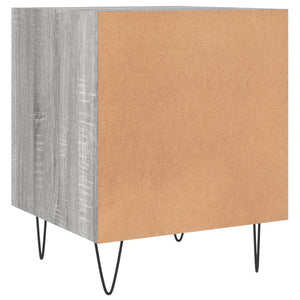 Sängbord 2 st grå sonoma 40x40x50 cm konstruerat trä