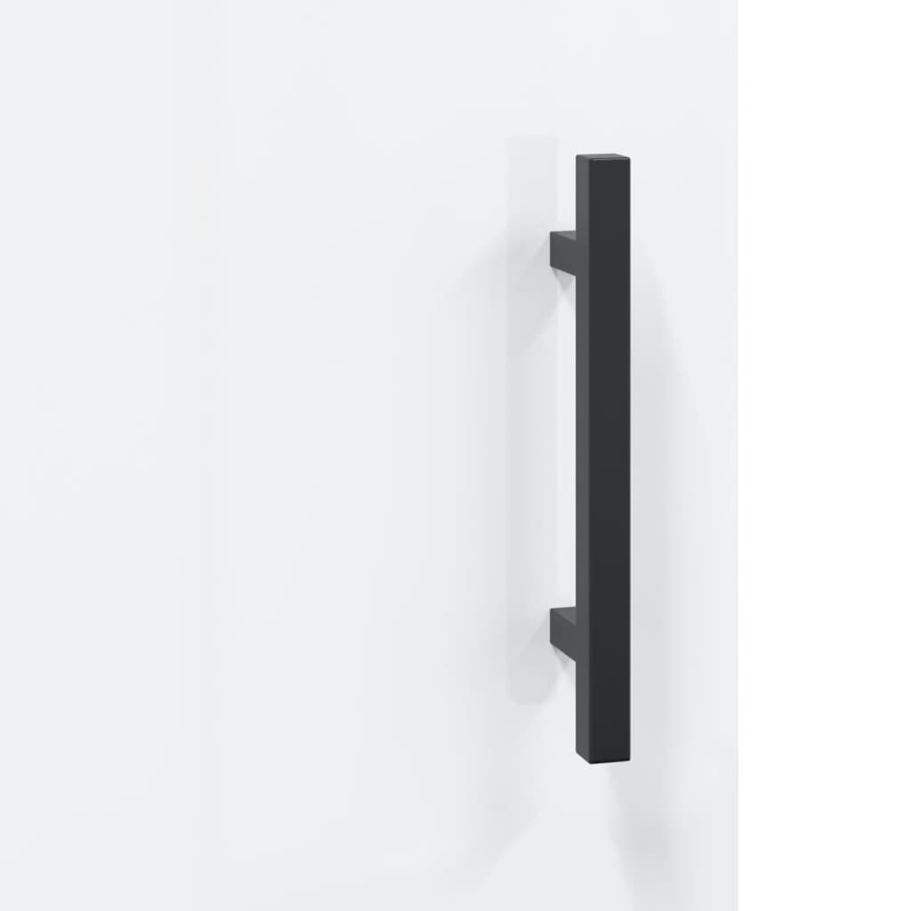 Sängbord vit högglans 40x40x50 cm konstruerat trä