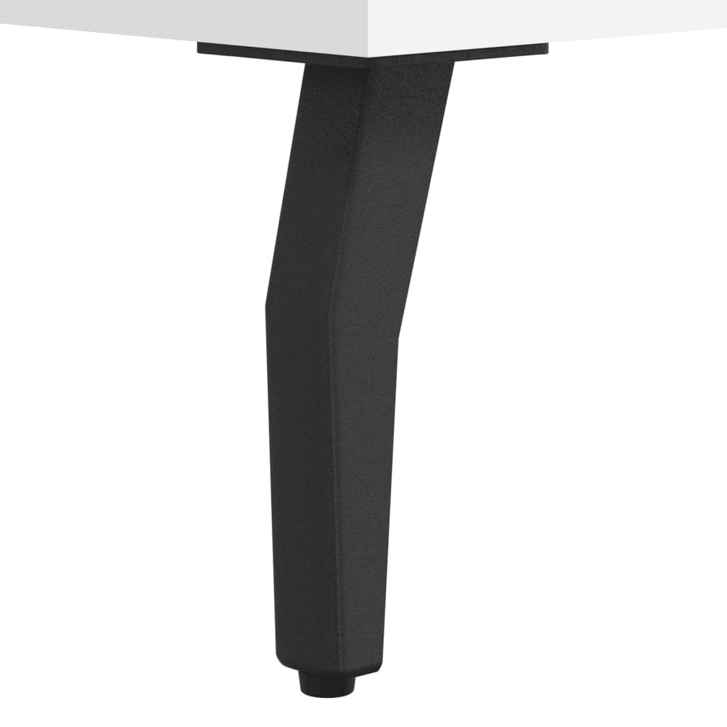 Sängbord vit 40x40x66 cm konstruerat trä