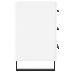 Sängbord vit 40x40x66 cm konstruerat trä