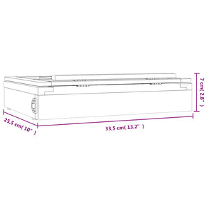 Bordstaffli med låda 33,5x25,5x7 cm massiv furu