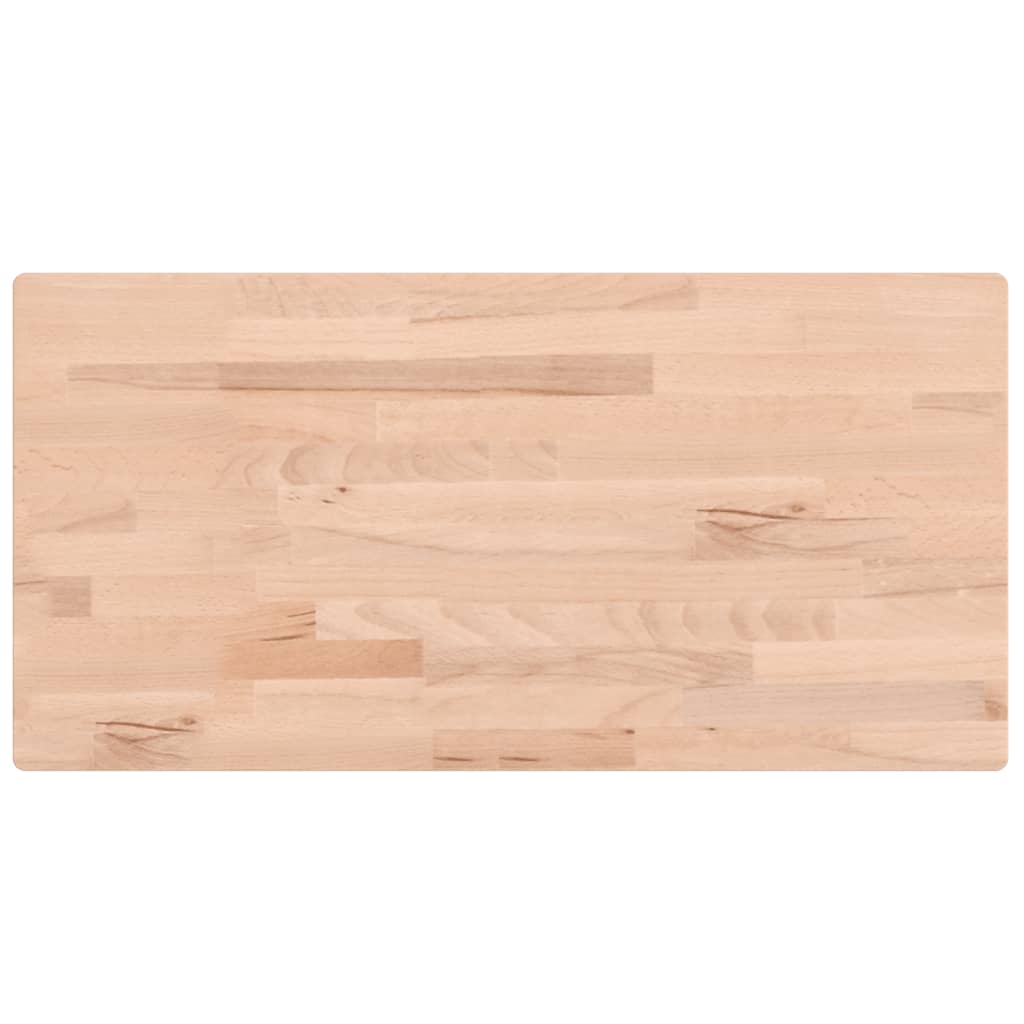 Bänkskiva för badrum 100x50x1,5 cm massivt bokträ