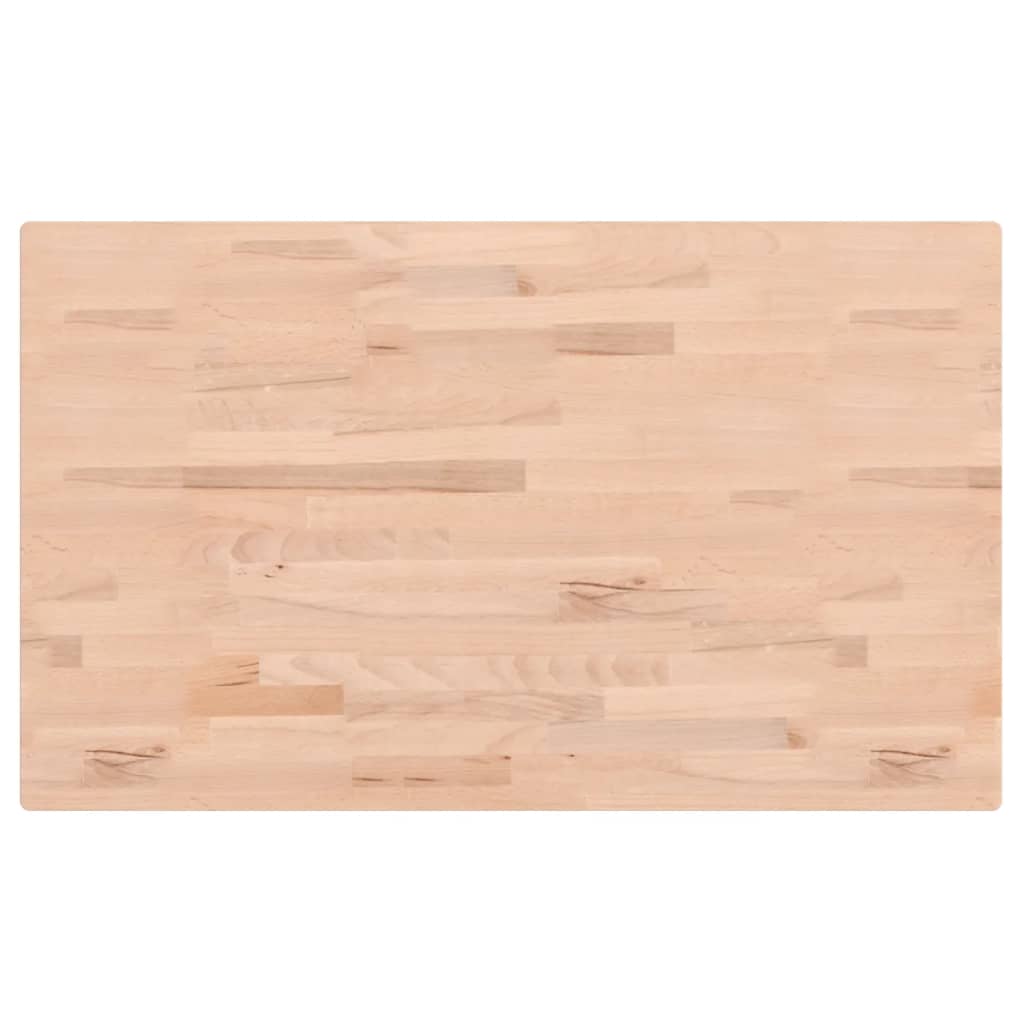 Bänkskiva för badrum 100x60x1,5 cm massivt bokträ