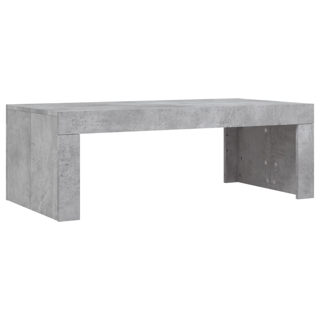 Soffbord betonggrå 102x50x36 cm konstruerat trä