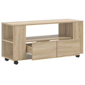 Tv-bänk sonoma-ek 102x34,5x43 cm konstruerat trä