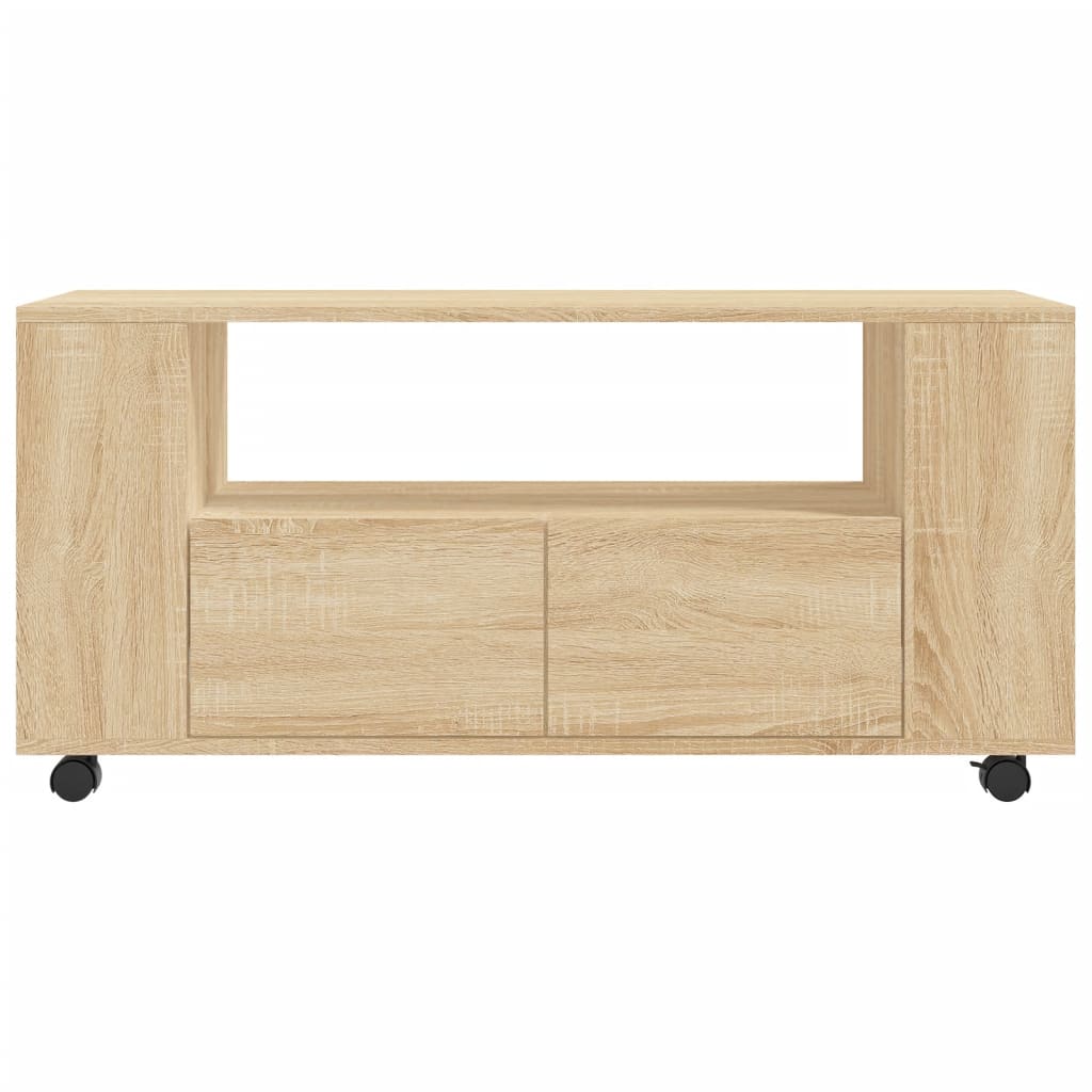 Tv-bänk sonoma-ek 102x34,5x43 cm konstruerat trä