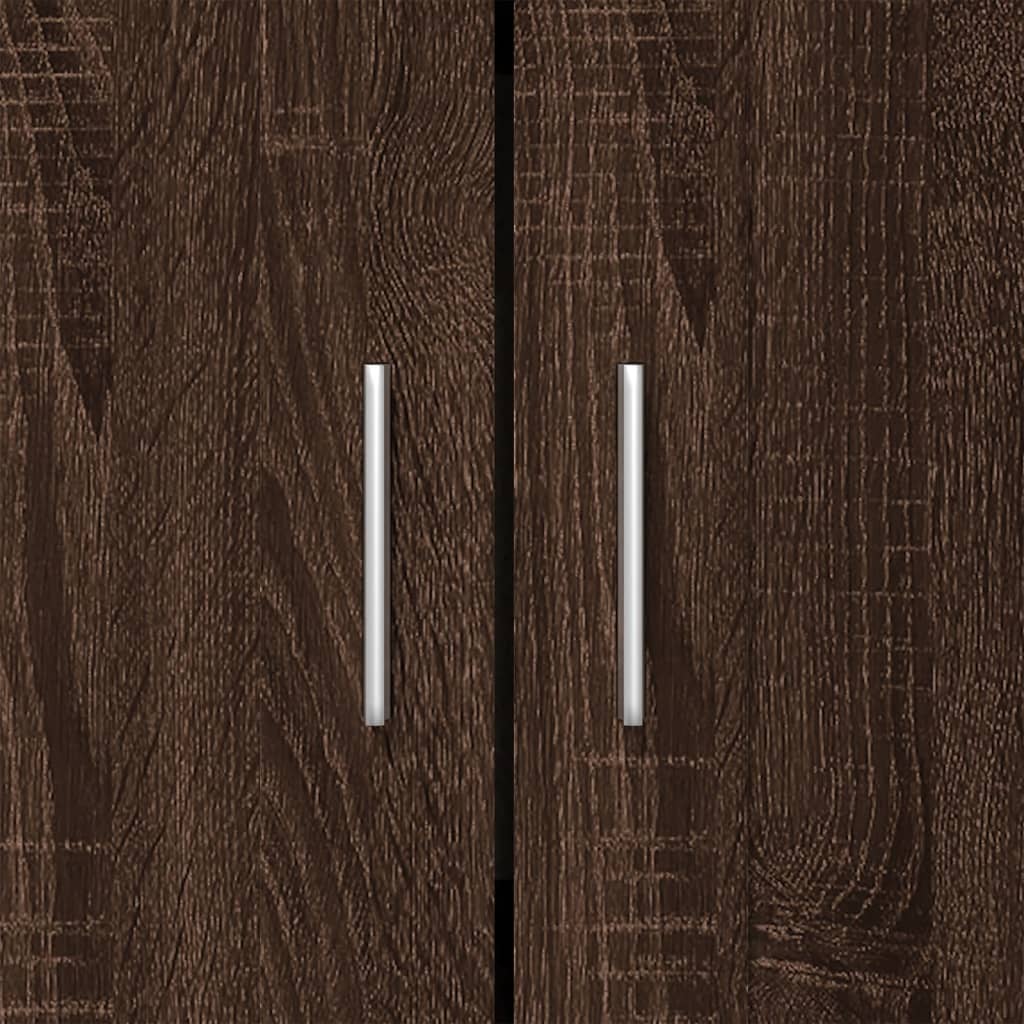 Bokhylla brun ek 82,5x30,5x115 cm konstruerat trä