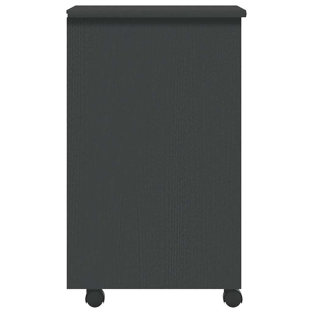 Hurts med hjul MOSS grå massiv furu