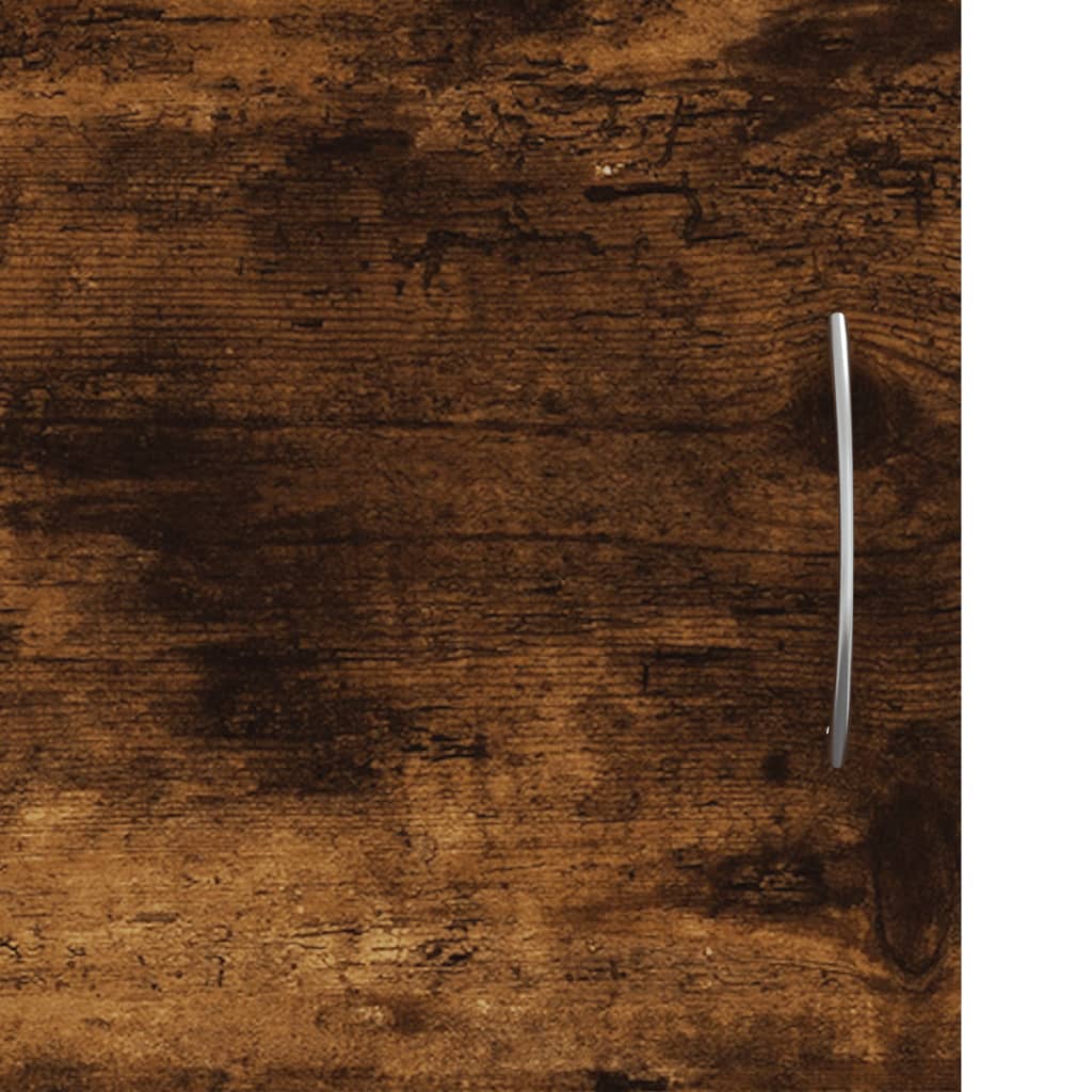 Tv-bänk rökfärgad ek 102x30x37,5 cm konstruerat trä