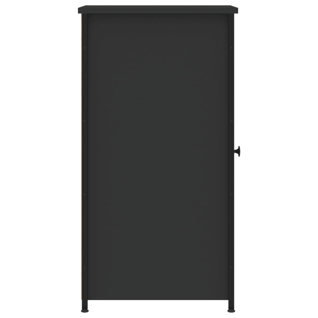 Sängbord 2 st svart 32x42x80 cm konstruerat trä