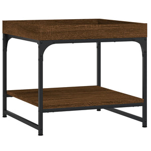 Soffbord brun ek 49,5x49,5x45 cm konstruerat trä