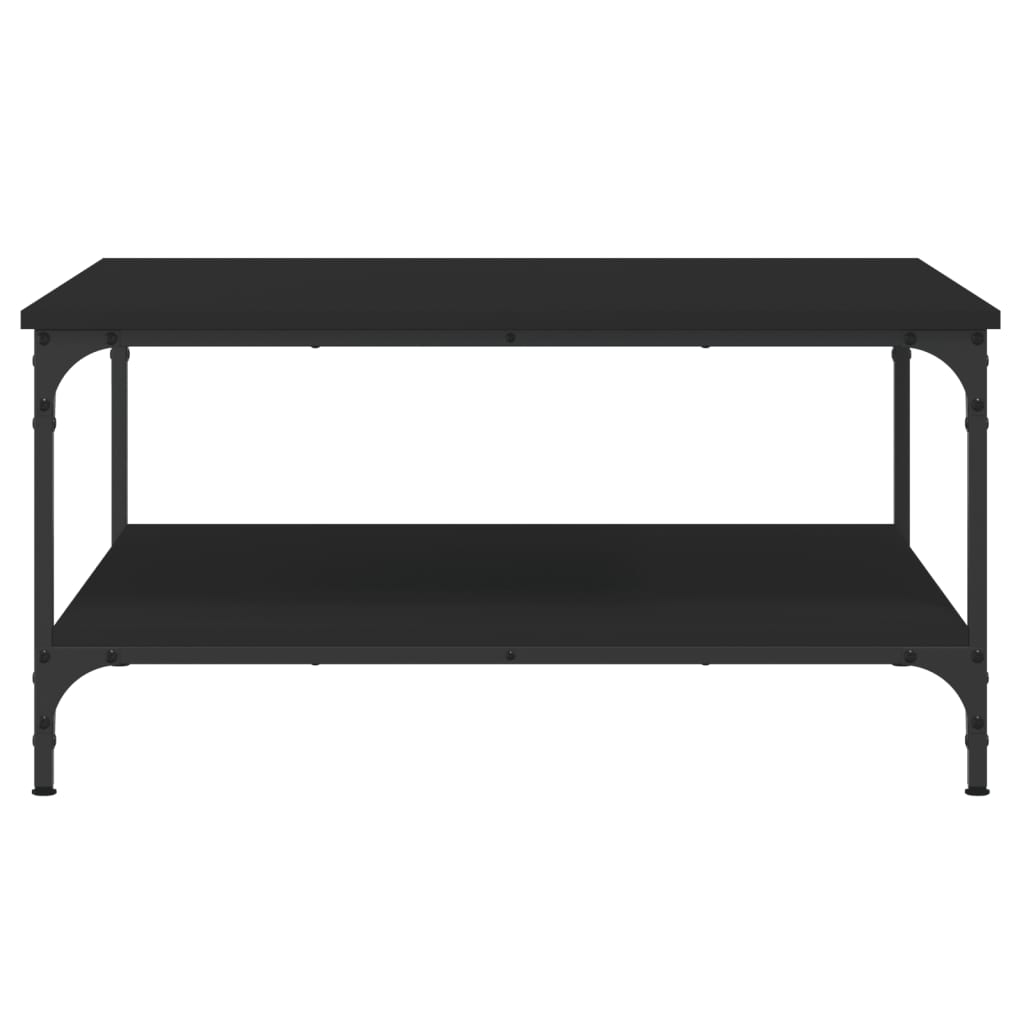 Soffbord svart 80x80x40 cm konstruerat trä