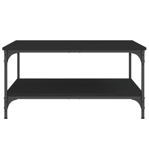 Soffbord svart 80x80x40 cm konstruerat trä
