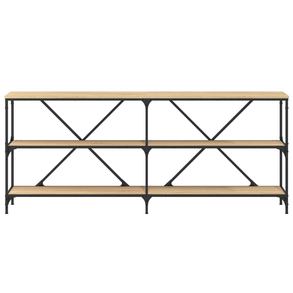 Konsolbord sonoma-ek 180x30x75 cm konstruerat trä och järn