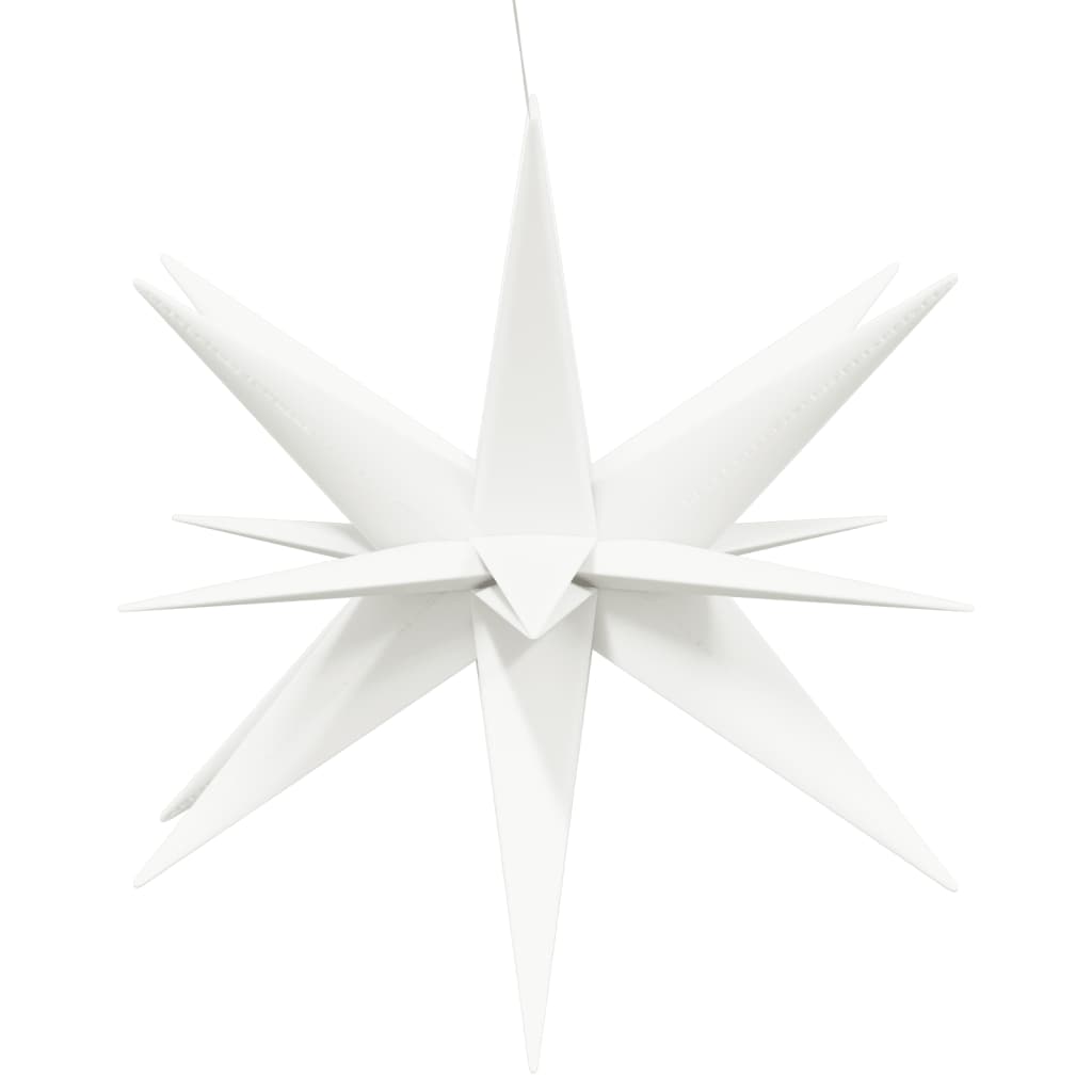 Stjärnor med LED-belysning 3 st vikbar vit 100 cm