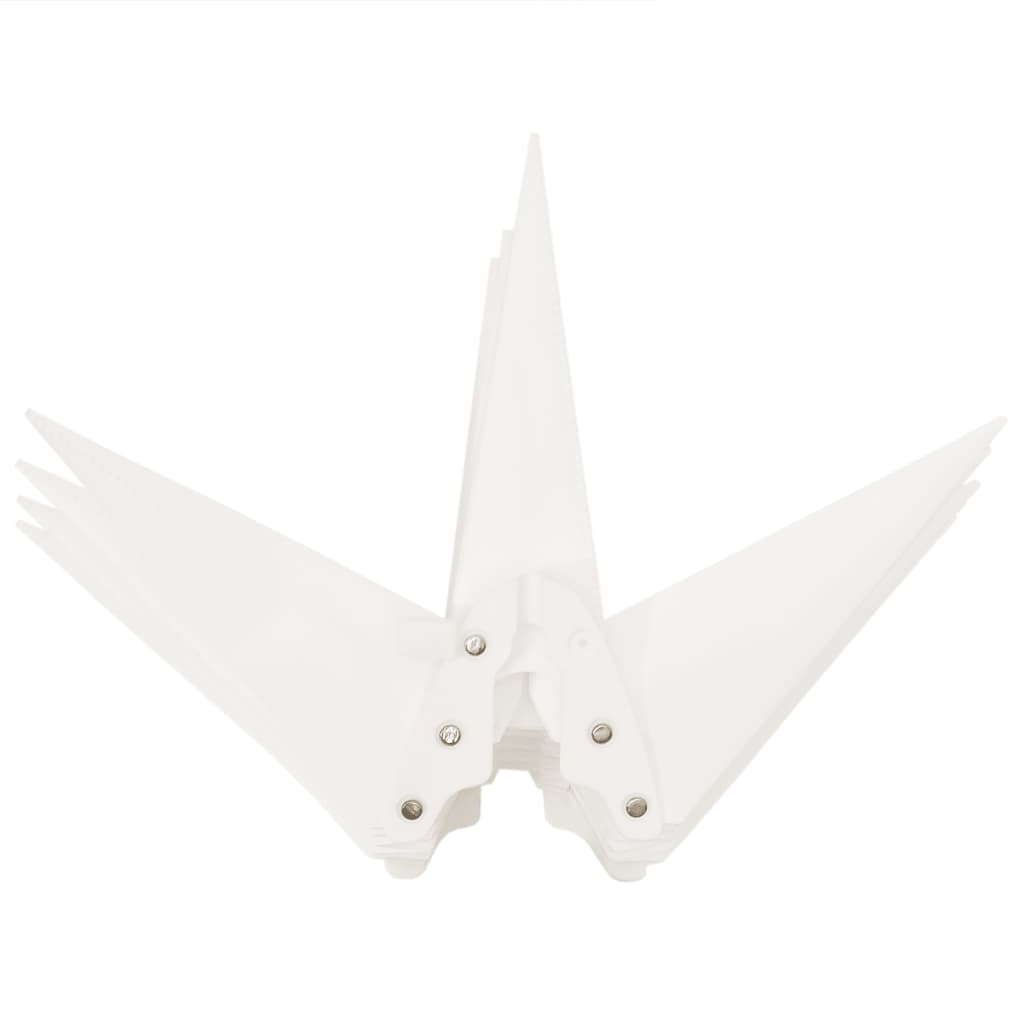 Stjärnor med LED-belysning 3 st vikbar vit 100 cm