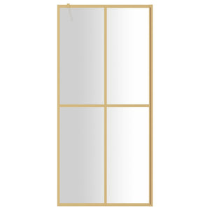 Duschvägg med klart ESG-glas guld 80x195 cm