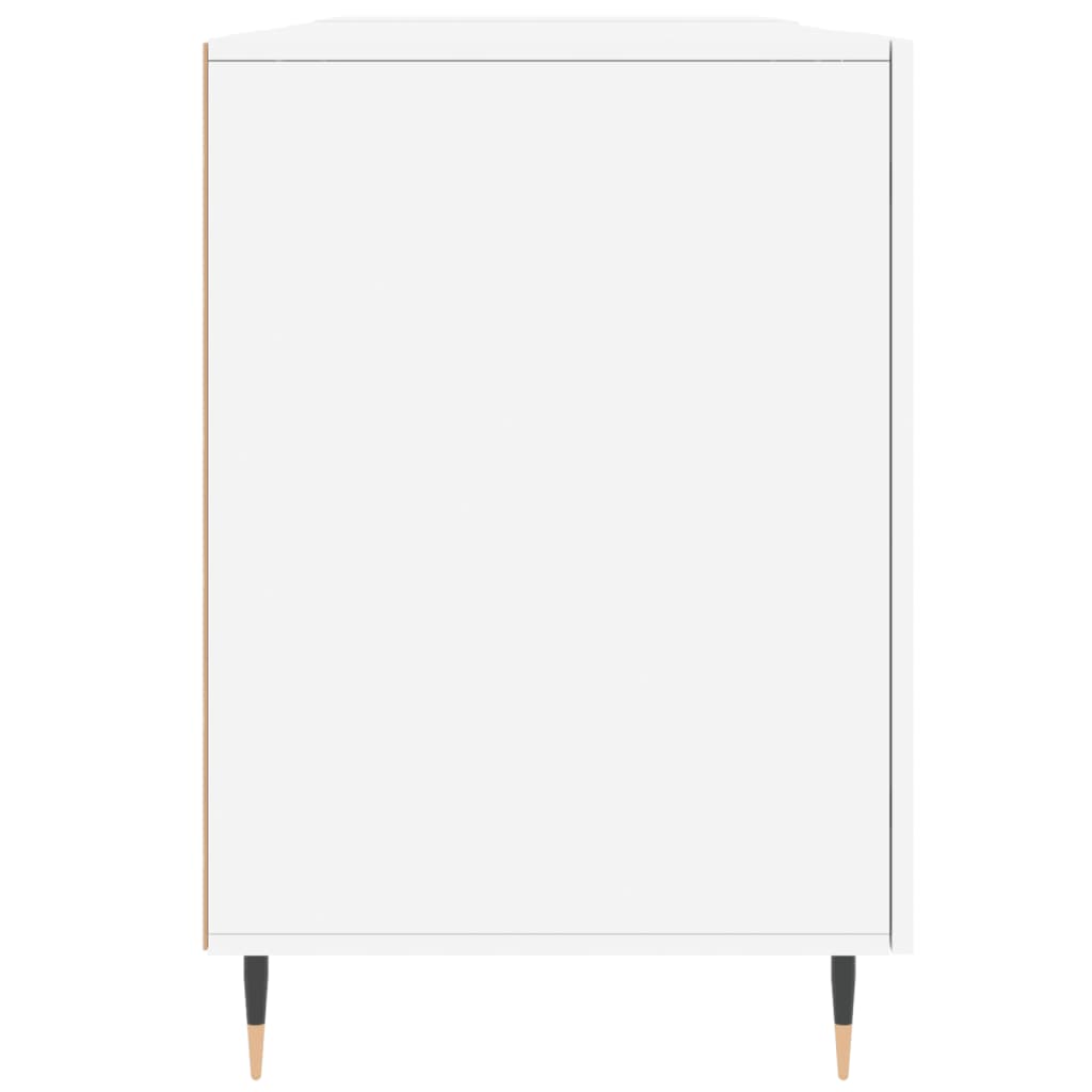 Skrivbord vit 140x50x75 cm konstruerat trä