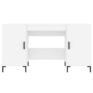 Skrivbord vit 140x50x75 cm konstruerat trä