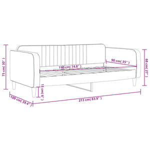 Dagbädd svart 90x190 cm sammet