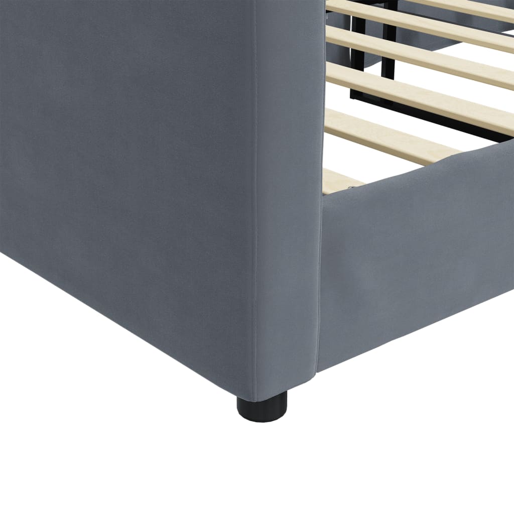 Dagbädd mörkgrå 100x200 cm sammet