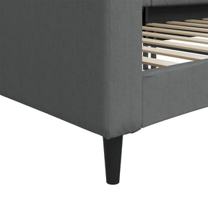 Dagbädd mörkgrå 100x200 cm tyg