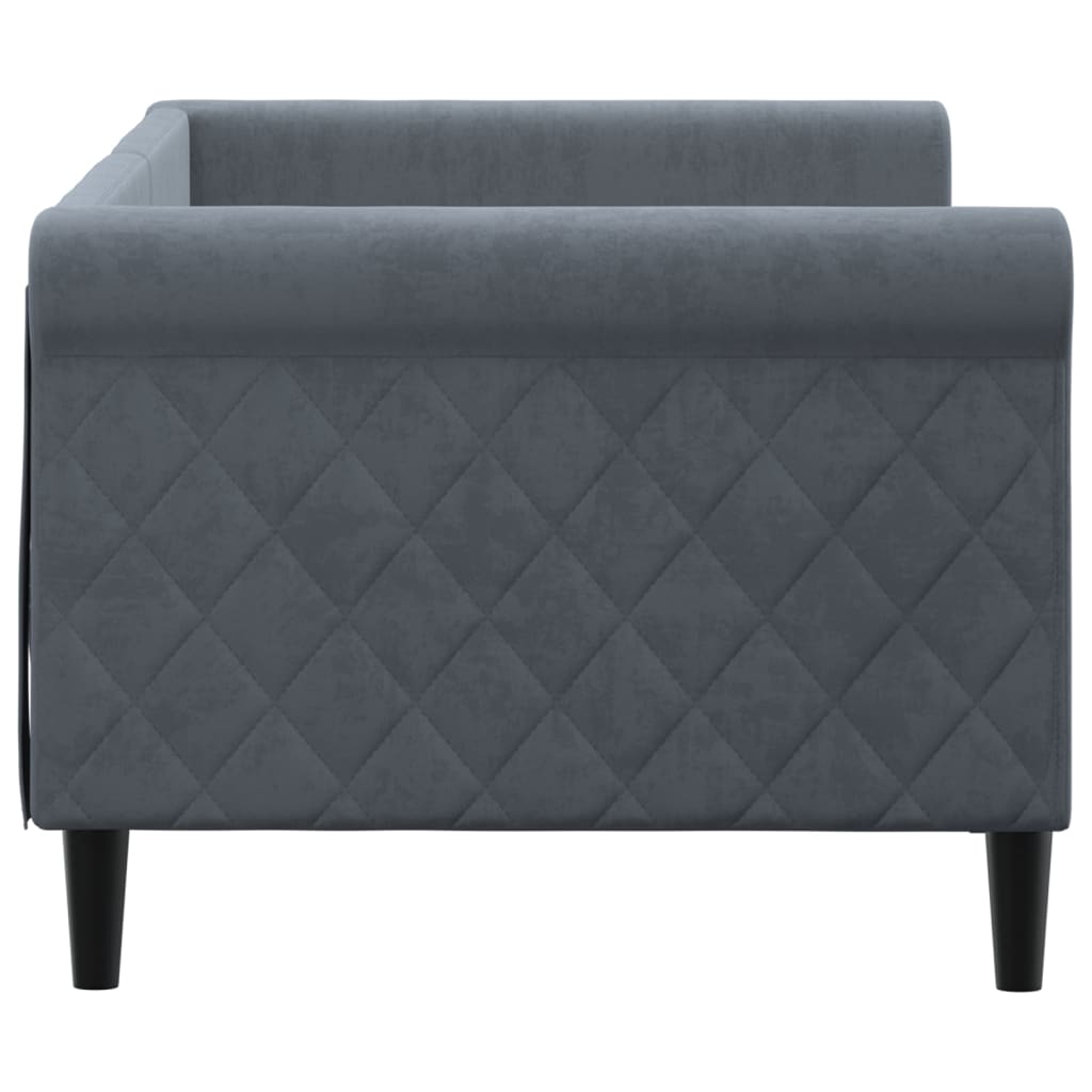 Dagbädd mörkgrå 80x200 cm sammet