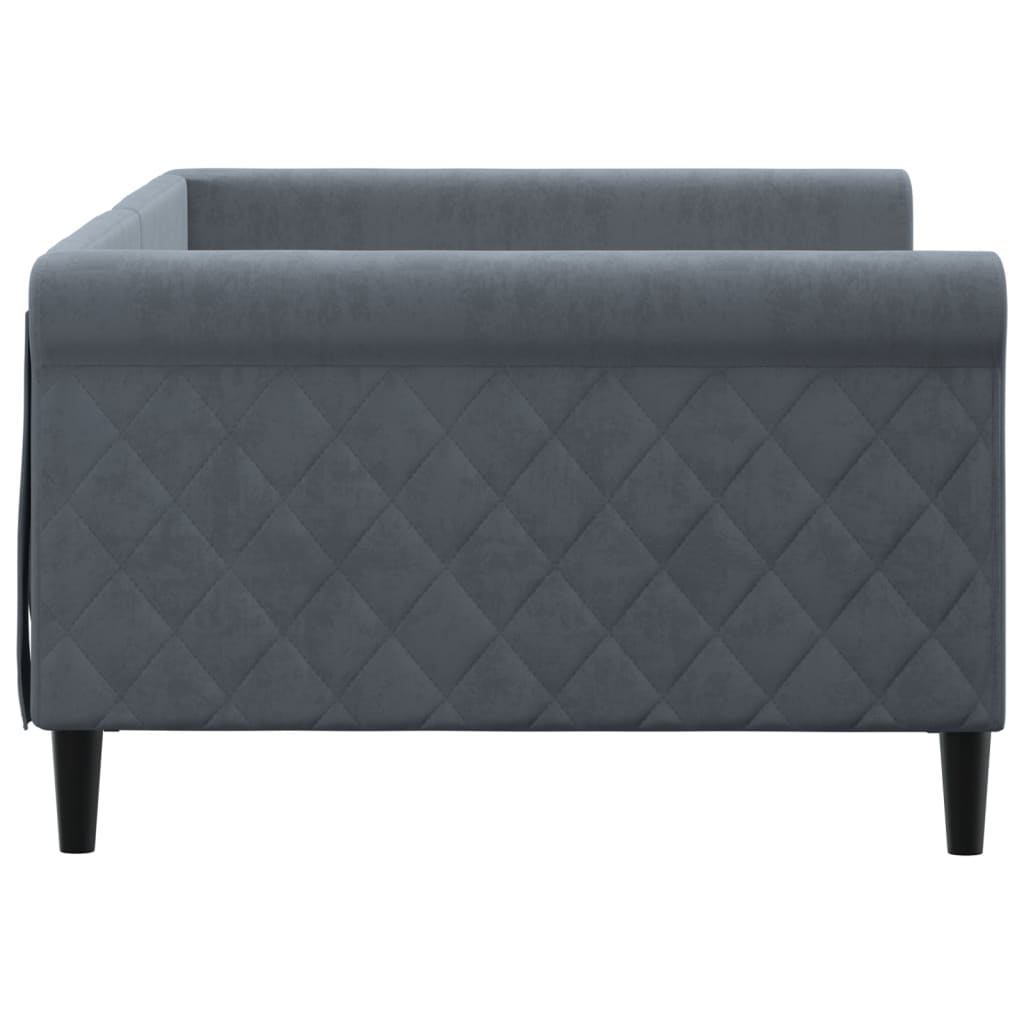 Dagbädd mörkgrå 100x200 cm sammet